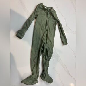 Copper Pearl, Green Ribbed onesie